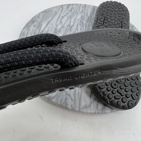 Allbirds Sugar Zeffer Flip Flops Mens 12 Black Thong Carbon Footprint Labeling main image 9